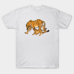 Illustrated Tiger Mama & Cub T-Shirt